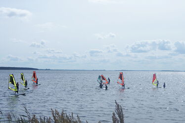 Technik verbessern beim Windsurfen am Salzhaff